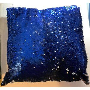 2 Sofa Pillows-1 Price Perfect Retro Decor Red Sequin & Blue Sequin 16"x16"